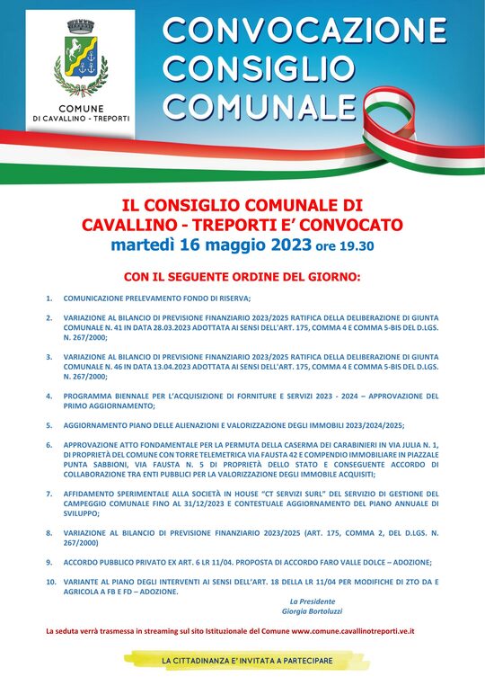 Consiglio Comunale  locandina