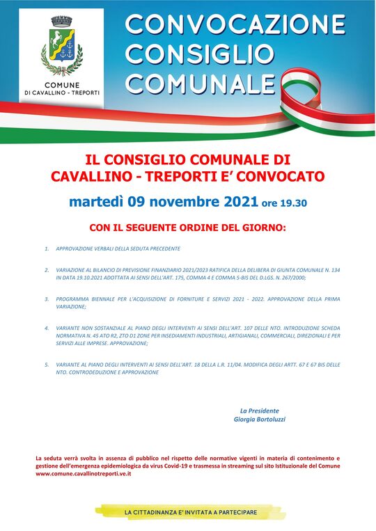 Consiglio Comunale  locandina