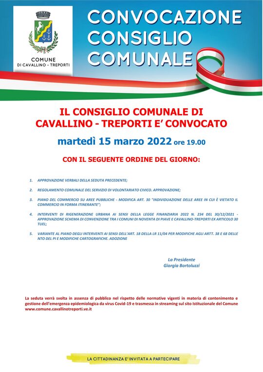 Consiglio Comunale  locandina