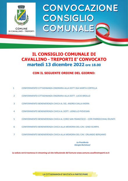 Consiglio Comunale  locandina