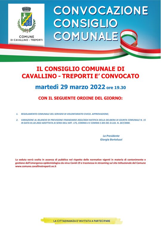 Consiglio Comunale  locandina