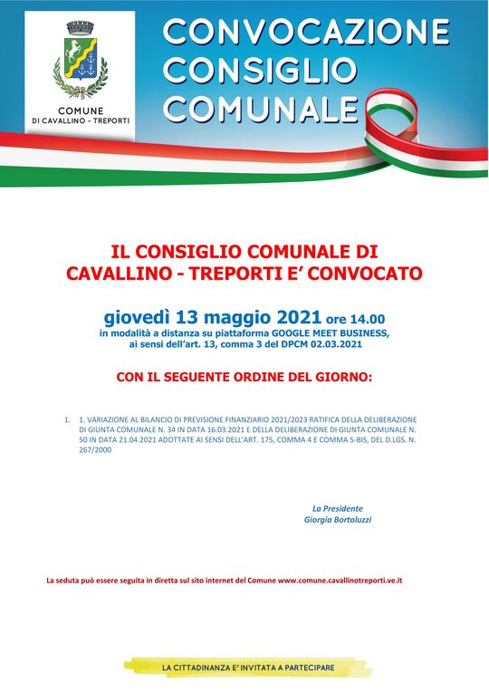 Consiglio Comunale  locandina