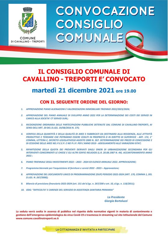 Consiglio Comunale  locandina