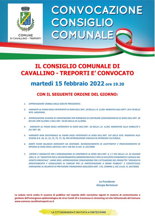 Consiglio Comunale  locandina